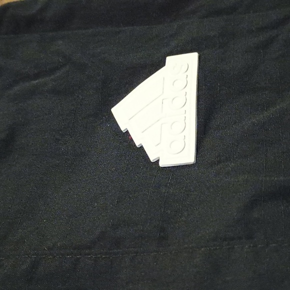 Adidas Black Sporty Track Windbreaker Jogger Belted Pants A28 - Picture 2 of 8